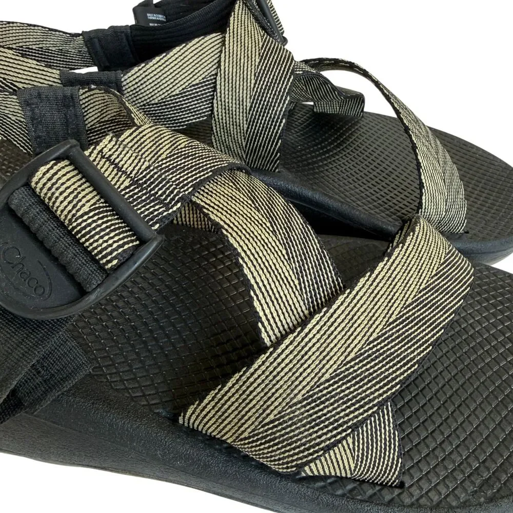 Chaco Mega Z/Cloud Men's Sport Hiking Sandals Odds Wide Black Tan Size 10